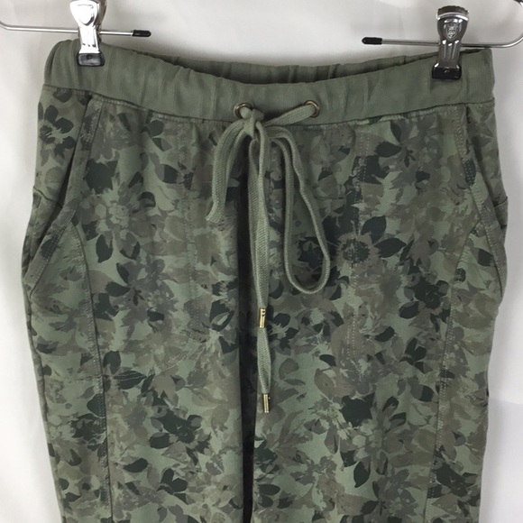 Anthropologie Saturday Sunday Green Floral Joggers - Picture 3 of 12